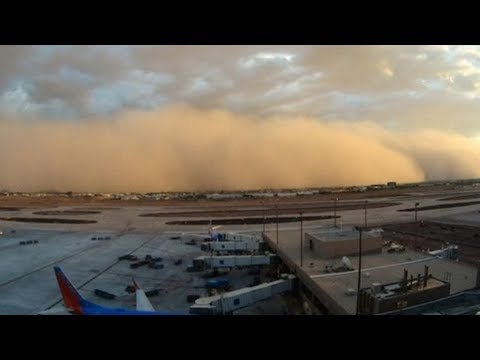 Account rolling wall of grime transferring toward Phoenix, Arizona