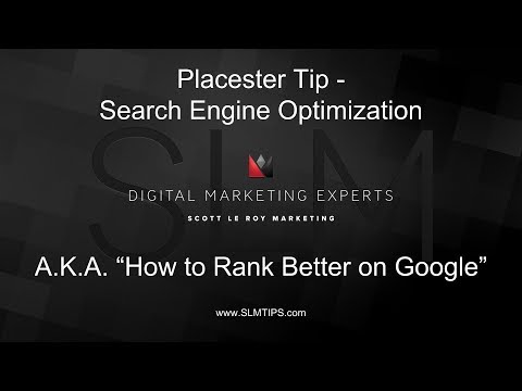 Placester Tip – SEO – Search Engine Optimization to Imperfect Higher on Google